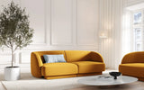 Miley 2-Sitzer Sofa mit Bezug aus Samt (Blu68) in Gelb, 180x90 cm – Bild 6
