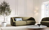 Miley 2-Sitzer Sofa mit Bezug aus Samt (Blu77) in Grün, 180x90 cm – Bild 6