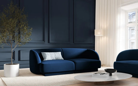 Miley 2-Sitzer Sofa mit Bezug aus Samt (Blu86) in Königsblau, 180x90 cm – Bild 1