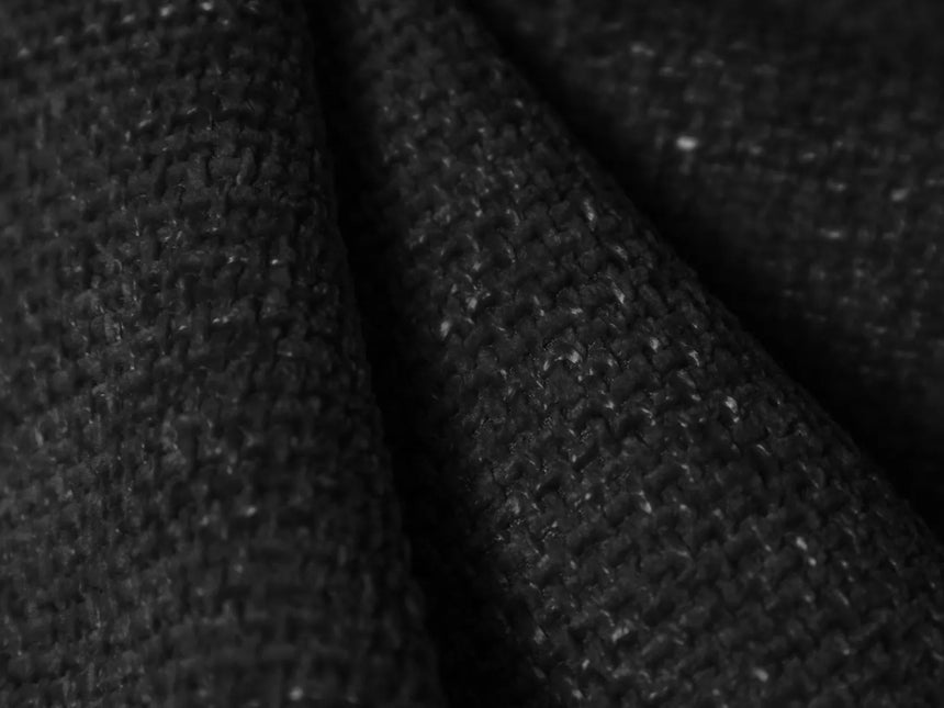 Miley 3-Sitzer Sofa mit Bezug aus Chenille (Haga19) in Schwarz, 255x90 cm – Bild 4