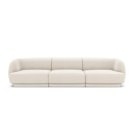 Miley 3-Sitzer Sofa mit Bezug aus Samt oder Boucle, 255x90 cm - ZEN ZONE Furniture