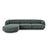 Miley 4-Sitzer Ecksofa Links mit Bezug aus Samt oder Chenille, 255x156 cm - ZEN ZONE Furniture