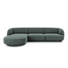 Miley 4-Sitzer Ecksofa Links mit Bezug aus Samt oder Chenille, 255x156 cm - ZEN ZONE Furniture