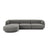 Miley 4-Sitzer Ecksofa Links mit Bezug aus Samt oder Chenille, 255x156 cm - ZEN ZONE Furniture