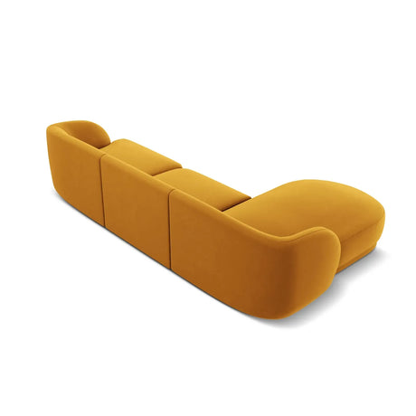 Miley 4-Sitzer Ecksofa Links mit Bezug aus Samt oder Chenille, 255x156 cm - ZEN ZONE Furniture