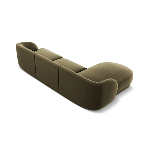 Miley 4-Sitzer Ecksofa Links mit Bezug aus Samt oder Chenille, 255x156 cm - ZEN ZONE Furniture