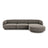 Miley 4-Sitzer Ecksofa Rechts mit Bezug aus Samt oder Chenille, 255x156 cm - ZEN ZONE Furniture