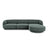 Miley 4-Sitzer Ecksofa Rechts mit Bezug aus Samt oder Chenille, 255x156 cm - ZEN ZONE Furniture