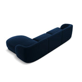 Miley 4-Sitzer Ecksofa Rechts mit Bezug aus Samt oder Chenille, 255x156 cm - ZEN ZONE Furniture