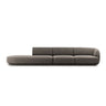 Miley 4-Sitzer Sofa, Linke Seite offen, in Chenille (Haga16) in Grau, 323x90 cm – Bild 1