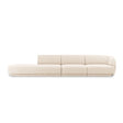 Miley 4-Sitzer Sofa, Linke Seite offen, in Chenille (Haga23) in Leichtes Beige, 323x90 cm – Bild 1