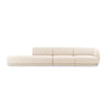 Miley 4-Sitzer Sofa, Linke Seite offen, in Chenille (Haga23) in Leichtes Beige, 323x90 cm – Bild 1