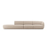 Miley 4-Sitzer Sofa, Linke Seite offen, in Chenille (Haga30) in Beige, 323x90 cm – Bild 1