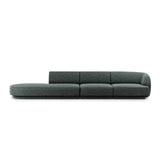 Miley 4-Sitzer Sofa, Linke Seite offen, in Chenille (Haga78) in Petrol, 323x90 cm – Bild 1