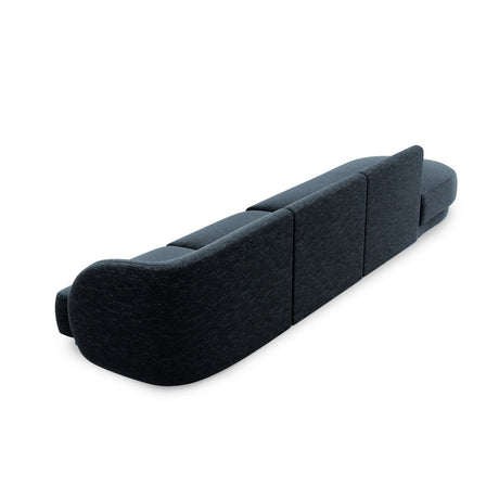 Miley 4-Sitzer Sofa, Linke Seite offen, in Chenille (Haga86) in Königsblau, 323x90 cm – Bild 4