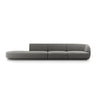 Miley 4-Sitzer Sofa, Linke Seite offen, in Samt (Blu13) in Hellgrau, 323x90 cm – Bild 1