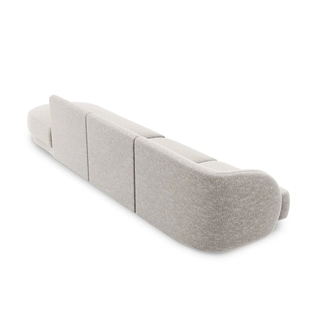 Miley 4-Sitzer Sofa, Rechte Seite offen, in Chenille (Haga06) in Hellgrau, 323x90 cm – Bild 4