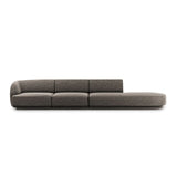 Miley 4-Sitzer Sofa, Rechte Seite offen, in Chenille (Haga16) in Grau, 323x90 cm – Bild 1