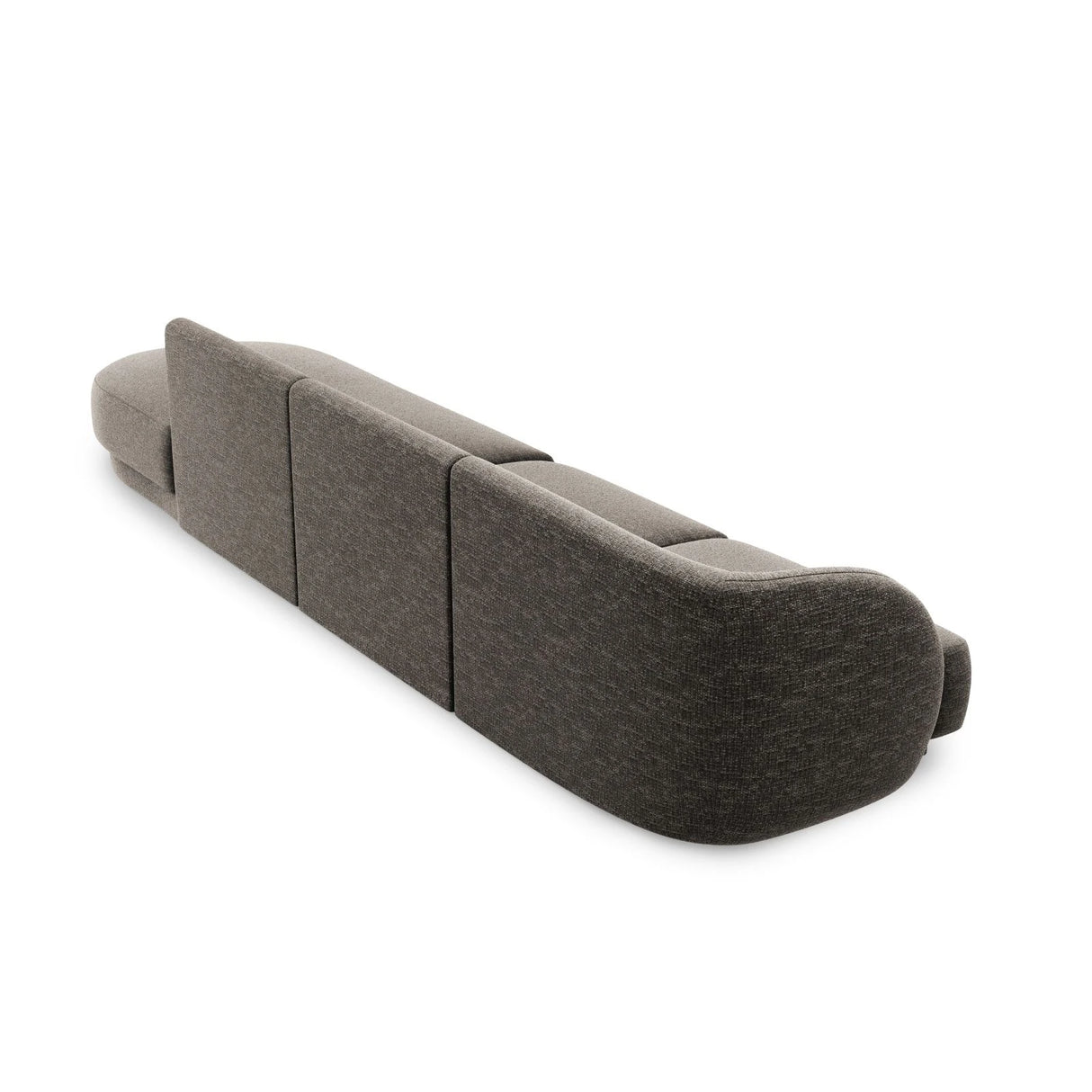 Miley 4-Sitzer Sofa, Rechte Seite offen, in Chenille (Haga16) in Grau, 323x90 cm – Bild 4