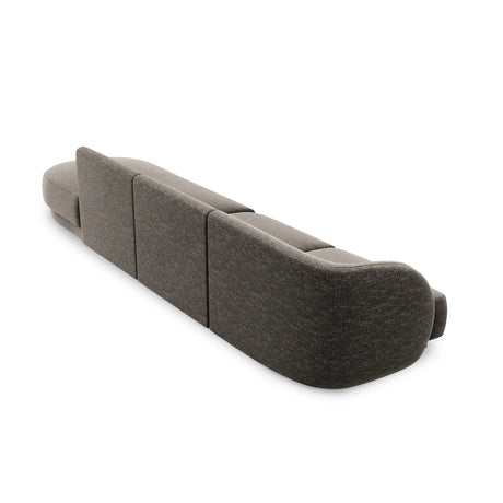 Miley 4-Sitzer Sofa, Rechte Seite offen, in Chenille (Haga16) in Grau, 323x90 cm – Bild 4