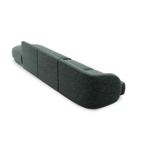 Miley 4-Sitzer Sofa, Rechte Seite offen, in Chenille (Haga78) in Petrol, 323x90 cm – Bild 4