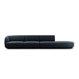Miley 4-Sitzer Sofa, Rechte Seite offen, in Chenille (Haga86) in Königsblau, 323x90 cm – Bild 1