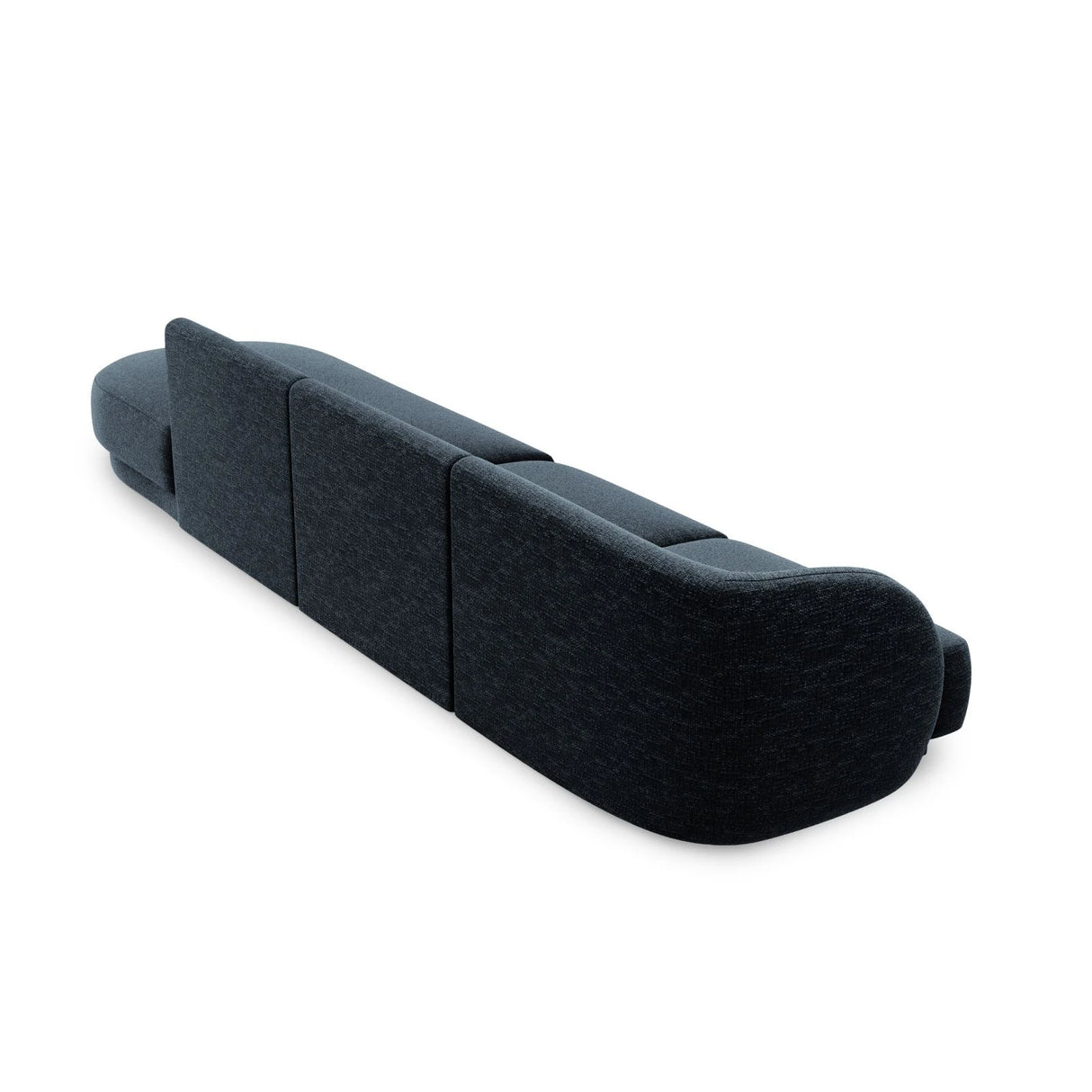 Miley 4-Sitzer Sofa, Rechte Seite offen, in Chenille (Haga86) in Königsblau, 323x90 cm – Bild 4