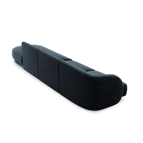 Miley 4-Sitzer Sofa, Rechte Seite offen, in Chenille (Haga86) in Königsblau, 323x90 cm – Bild 4