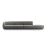Miley 4-Sitzer Sofa, Rechte Seite offen, in Samt (Blu13) in Hellgrau, 323x90 cm – Bild 1
