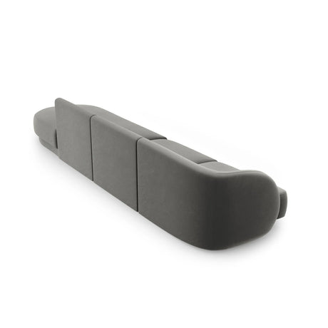 Miley 4-Sitzer Sofa, Rechte Seite offen, in Samt (Blu13) in Hellgrau, 323x90 cm – Bild 4