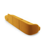 Miley 4-Sitzer Sofa, Rechte Seite offen, in Samt (Blu68) in Gelb, 323x90 cm – Bild 4