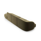 Miley 4-Sitzer Sofa, Rechte Seite offen, in Samt (Blu77) in Grün, 323x90 cm – Bild 4