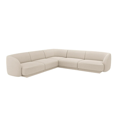 Miley 5-Sitzer Ecksofa mit Bezug aus Samt oder Boucle, 255x255 cm - ZEN ZONE Furniture