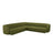 Miley 5-Sitzer Ecksofa mit Bezug aus Samt oder Boucle, 255x255 cm - ZEN ZONE Furniture