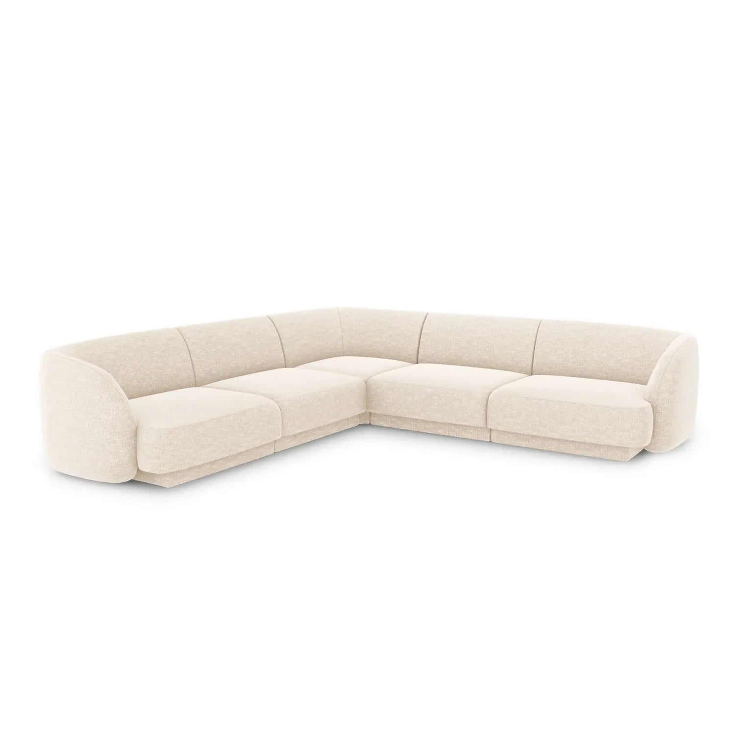 Miley 5-Sitzer Ecksofa mit Bezug aus Chenille, 255x255 cm - ZEN ZONE Furniture