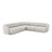 Miley 5-Sitzer Ecksofa mit Bezug aus Chenille, 255x255 cm - ZEN ZONE Furniture
