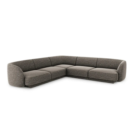 Miley 5-Sitzer Ecksofa mit Bezug aus Chenille, 255x255 cm - ZEN ZONE Furniture
