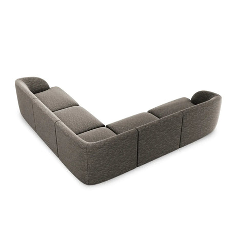 Miley 5-Sitzer Ecksofa mit Bezug aus Chenille, 255x255 cm - ZEN ZONE Furniture