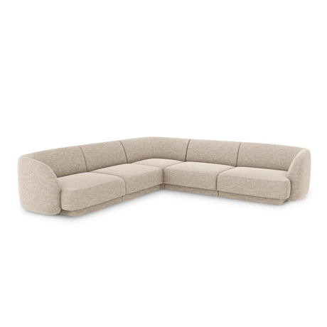 Miley 5-Sitzer Ecksofa mit Bezug aus Chenille, 255x255 cm - ZEN ZONE Furniture