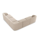 Miley 5-Sitzer Ecksofa mit Bezug aus Chenille, 255x255 cm - ZEN ZONE Furniture