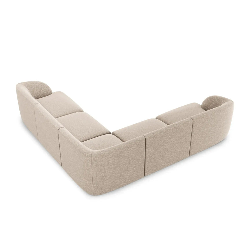 Miley 5-Sitzer Ecksofa mit Bezug aus Chenille, 255x255 cm - ZEN ZONE Furniture
