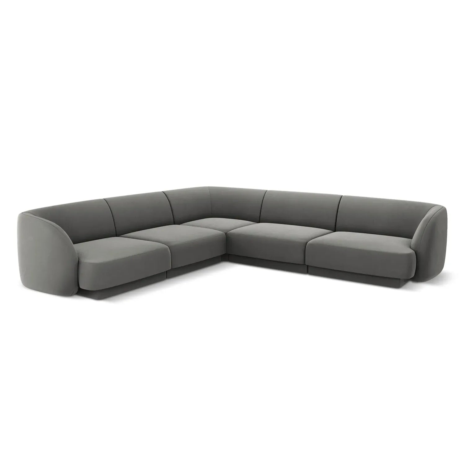 Miley 5-Sitzer Ecksofa mit Bezug aus Samt oder Boucle, 255x255 cm - ZEN ZONE Furniture