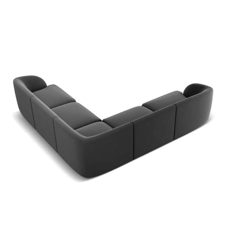 Miley 5-Sitzer Ecksofa mit Bezug aus Samt oder Boucle, 255x255 cm - ZEN ZONE Furniture