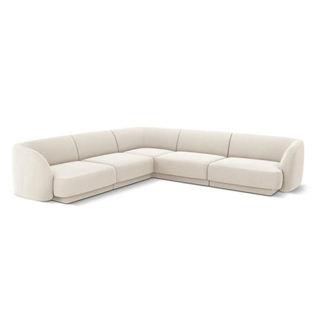 Miley 5-Sitzer Ecksofa mit Bezug aus Samt oder Boucle, 255x255 cm - ZEN ZONE Furniture