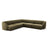 Miley 5-Sitzer Ecksofa mit Bezug aus Samt oder Boucle, 255x255 cm - ZEN ZONE Furniture