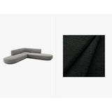 Miley 5-Sitzer Ecksofa, symmetrisch, in Boucle (Bal2082) in Schwarz, 248x248 cm – Bild 1