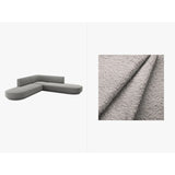 Miley 5-Sitzer Ecksofa, symmetrisch, in Boucle (Bal2085) in Hellgrau, 248x248 cm – Bild 1