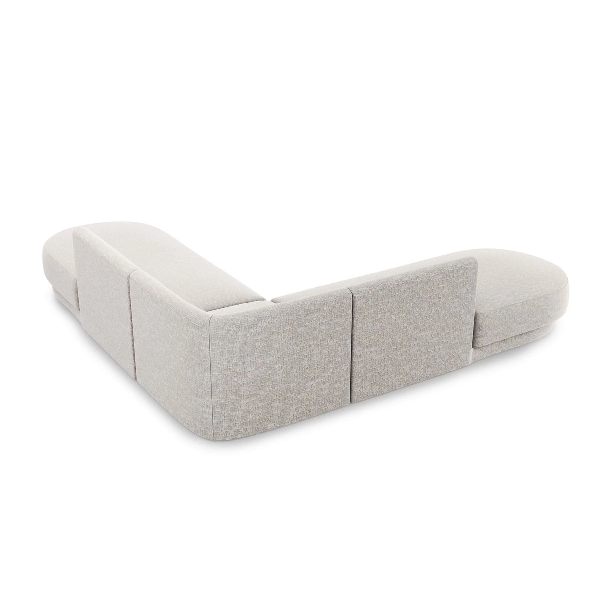 Miley 5-Sitzer Ecksofa, symmetrisch, in Chenille (Haga06) in Hellgrau, 248x248 cm – Bild 4