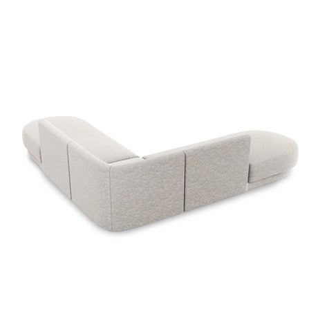 Miley 5-Sitzer Ecksofa, symmetrisch, in Chenille (Haga06) in Hellgrau, 248x248 cm – Bild 4