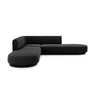 Miley 5-Sitzer Ecksofa, symmetrisch, in Chenille (Haga19) in Schwarz, 248x248 cm – Bild 1
